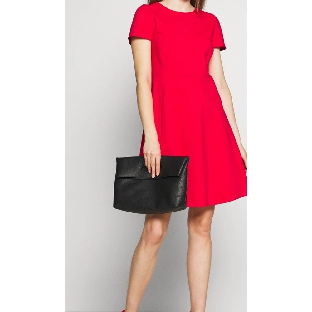 Emporio Armani Red Mini Dress Women Size 46 ‎ NWT Back Zip Short Cocktail Dress